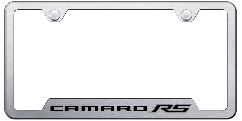 Camaro RS Cut-Out Frame - Laser Etched Brushed