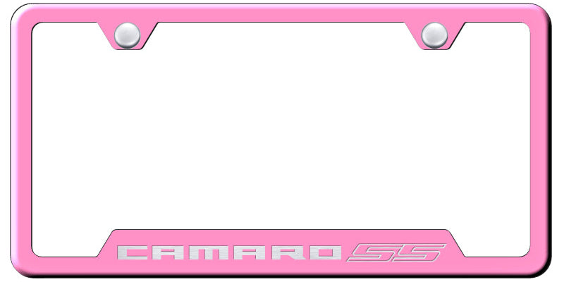 Camaro SS Cut-Out Frame - Laser Etched Pink