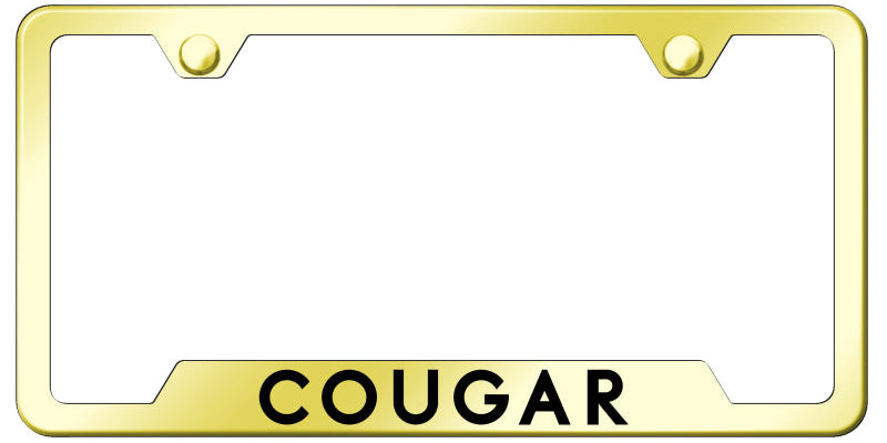 Cougar Cut-Out Frame - Laser Etched Gold