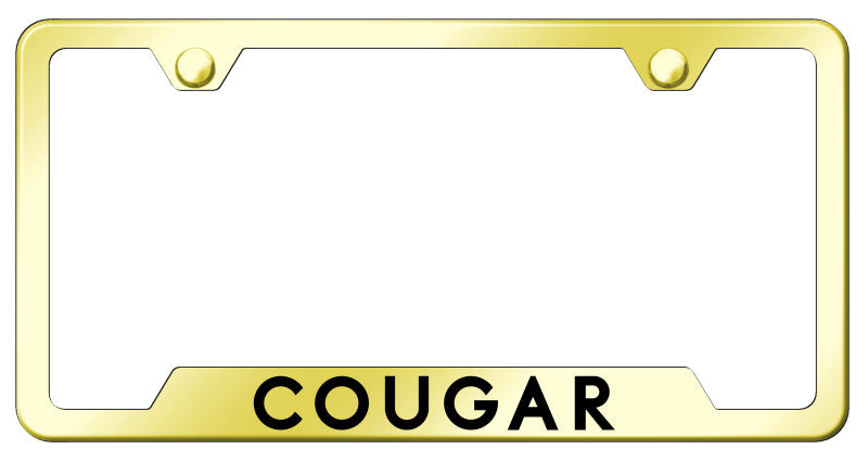 Cougar Cut-Out Frame - Laser Etched Gold