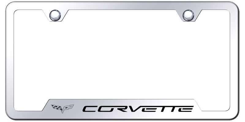 Corvette C6 Cut-Out Frame - Laser Etched Mirrored