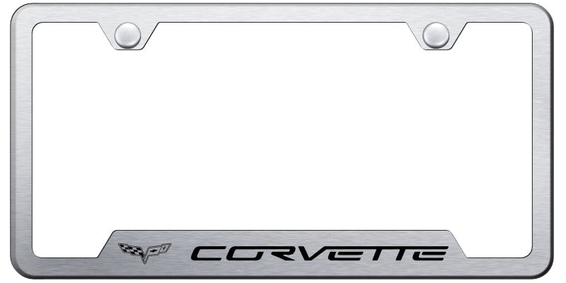 Corvette C6 Cut-Out Frame - Laser Etched Brushed