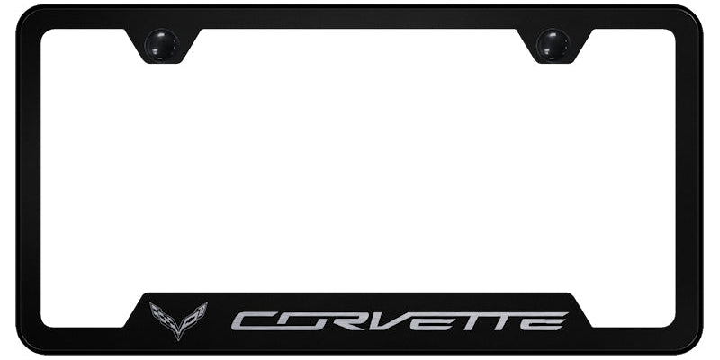 Corvette C7 Cut-Out Frame - Laser Etched Black