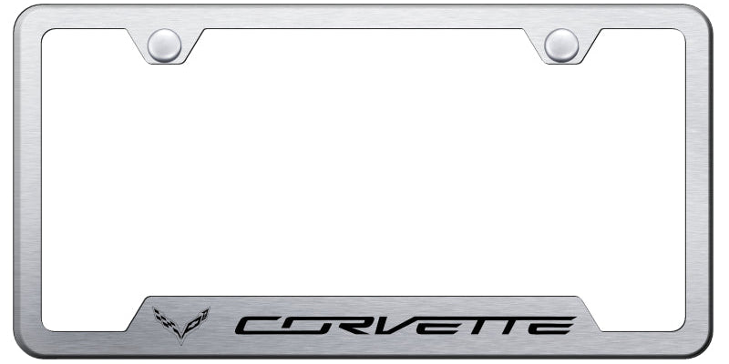 Corvette C7 Cut-Out Frame - Laser Etched Brushed