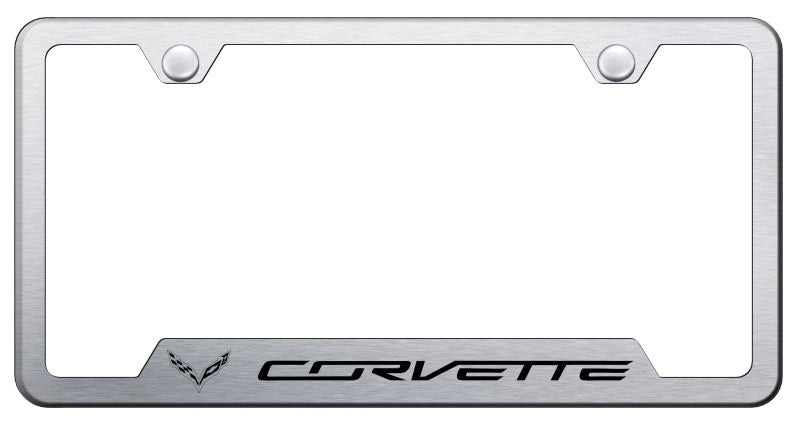 Corvette C7 Cut-Out Frame - Laser Etched Brushed