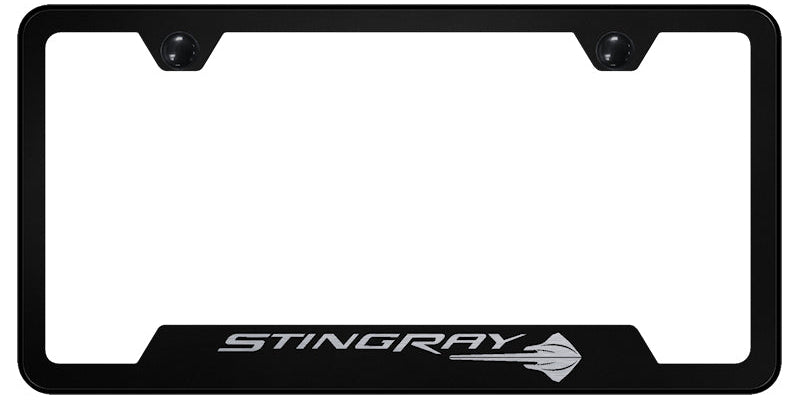 Corvette C7 Stingray Cut-Out Frame - Laser Etched Black