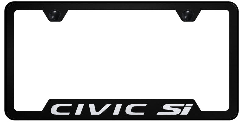 Civic SI Cut-Out Frame - Laser Etched Black