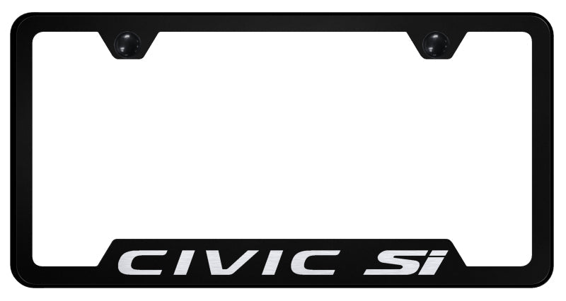 Civic SI Cut-Out Frame - Laser Etched Black