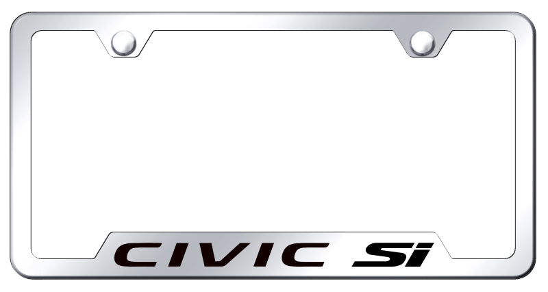 Civic SI Cut-Out Frame - Laser Etched Mirrored