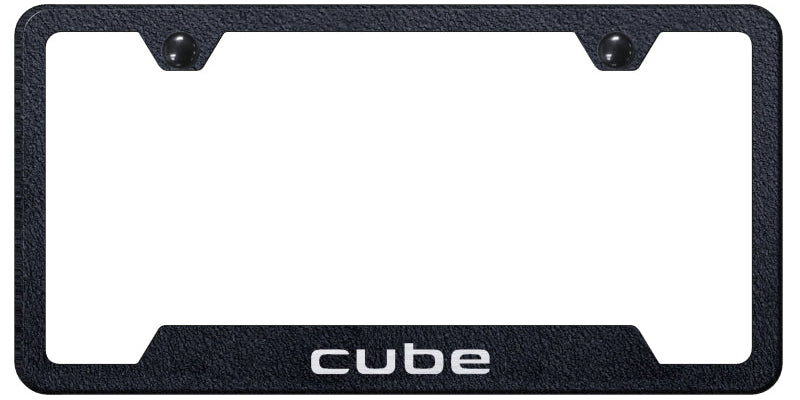 Cube Cut-Out Frame - Laser Etched Rugged Black