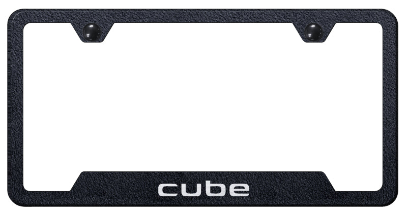 Cube Cut-Out Frame - Laser Etched Rugged Black