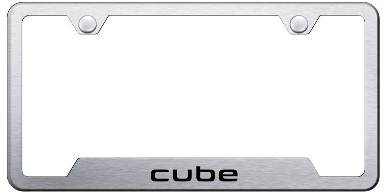 Cube Cut-Out Frame - Laser Etched Brushed