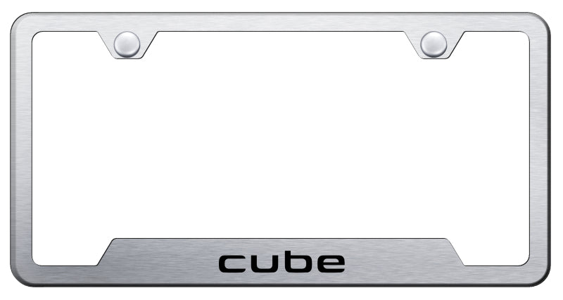 Cube Cut-Out Frame - Laser Etched Brushed