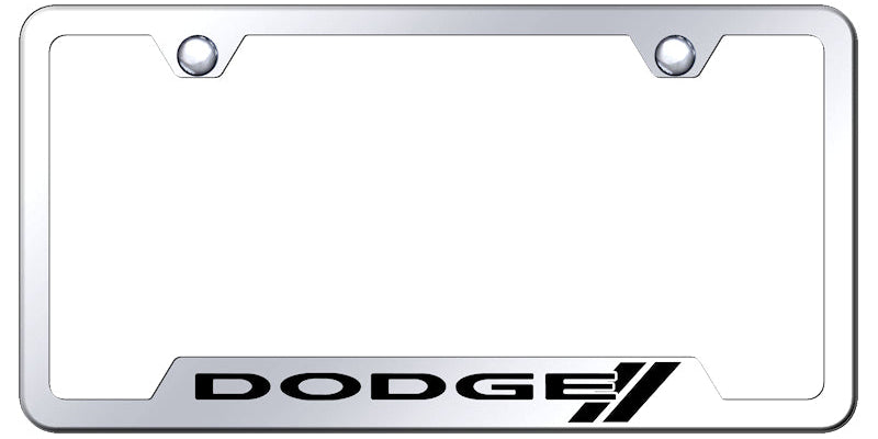 Dodge Stripe Cut-Out Frame - Laser Etched Mirrored