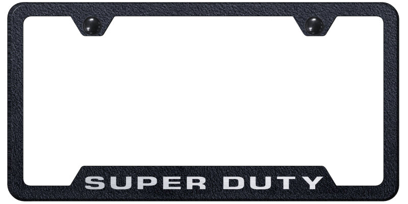 Super Duty Cut-Out Frame - Laser Etched Rugged Black