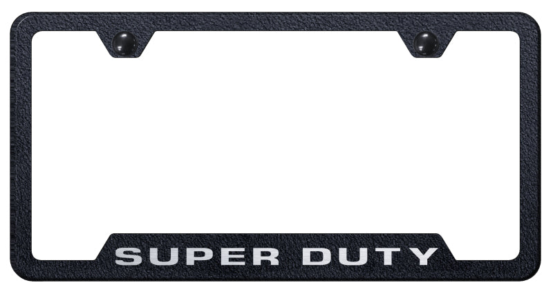 Super Duty Cut-Out Frame - Laser Etched Rugged Black