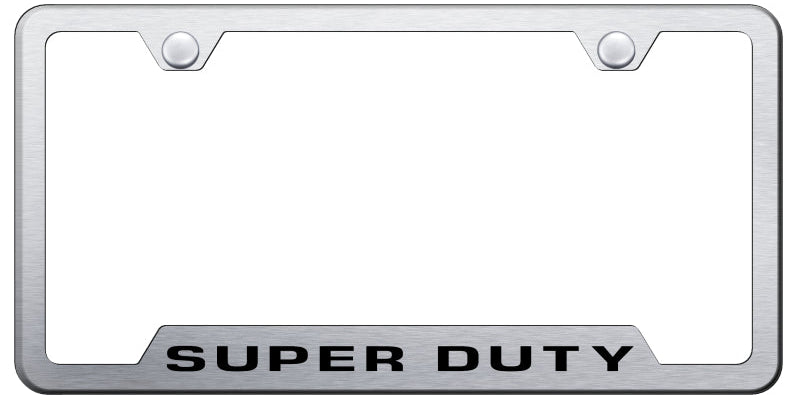 Super Duty Cut-Out Frame - Laser Etched Brushed