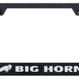 Ram Big Horn Cut-Out Frame - Laser Etched Rugged Black