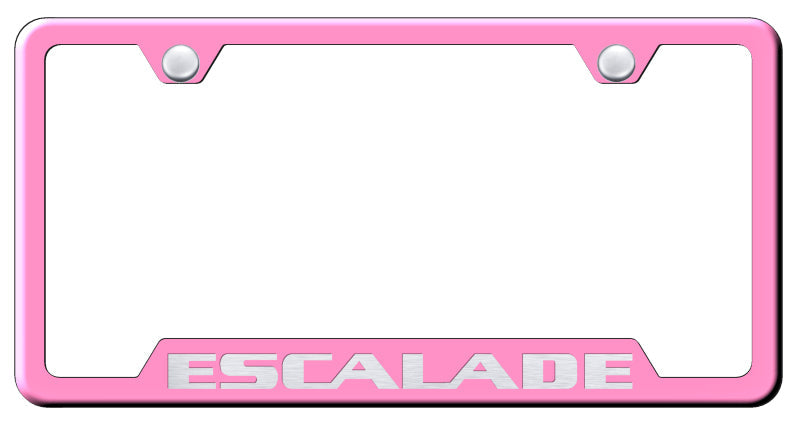 Escalade Cut-Out Frame - Laser Etched Pink