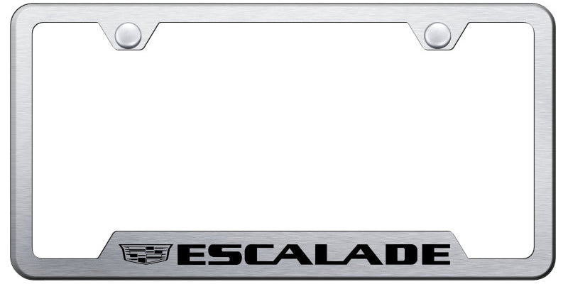 Escalade 2014 Cut-Out Frame - Laser Etched Brushed