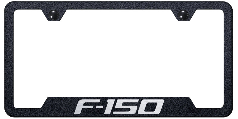 F-150 Cut-Out Frame - Laser Etched Rugged Black