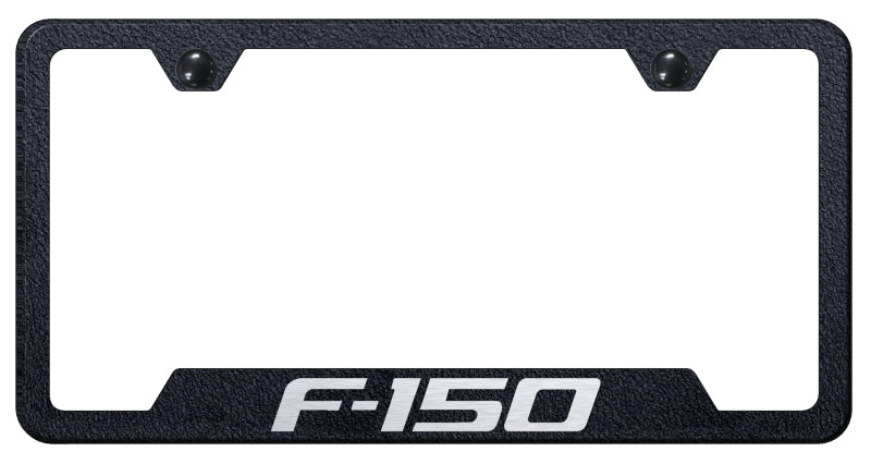 F-150 Cut-Out Frame - Laser Etched Rugged Black