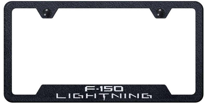 F-150 Lightning Cut-Out Frame - Laser Etched Rugged Black