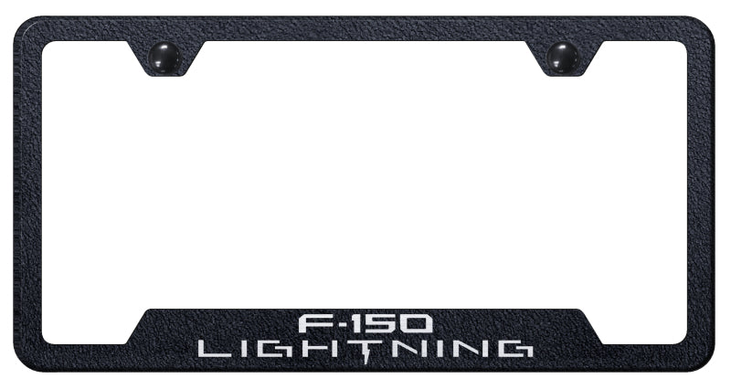 F-150 Lightning Cut-Out Frame - Laser Etched Rugged Black