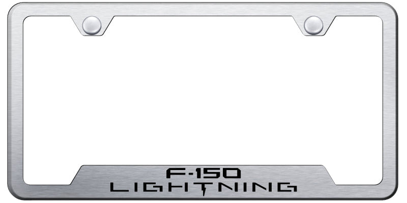 F-150 Lightning Cut-Out Frame - Laser Etched Brushed