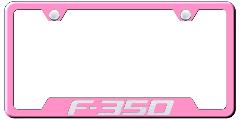 F-350 Cut-Out Frame - Laser Etched Pink