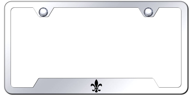 Fleur-De-Lis Cut-Out Frame - Laser Etched Mirrored