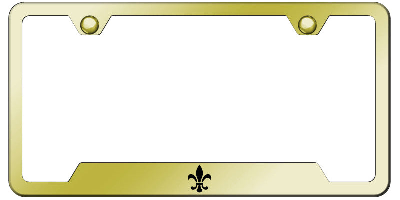 Fleur-De-Lis Cut-Out Frame - Laser Etched Gold