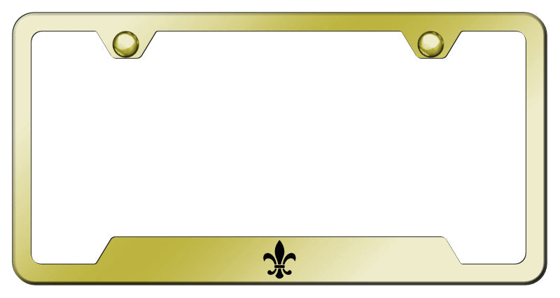 Fleur-De-Lis Cut-Out Frame - Laser Etched Gold