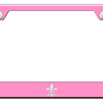 Fleur-De-Lis Cut-Out Frame - Laser Etched Pink