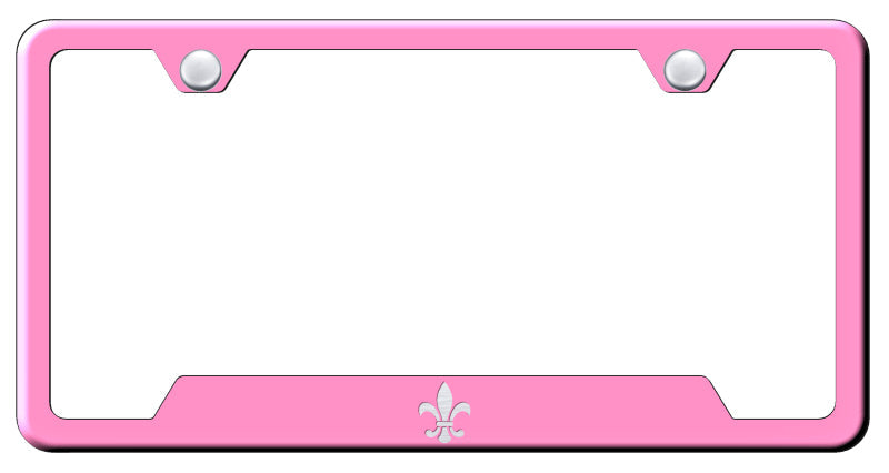 Fleur-De-Lis Cut-Out Frame - Laser Etched Pink