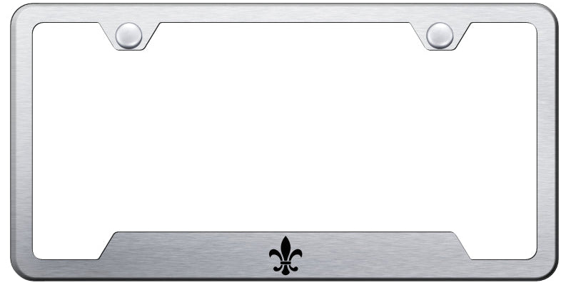 Fleur-De-Lis Cut-Out Frame - Laser Etched Brushed