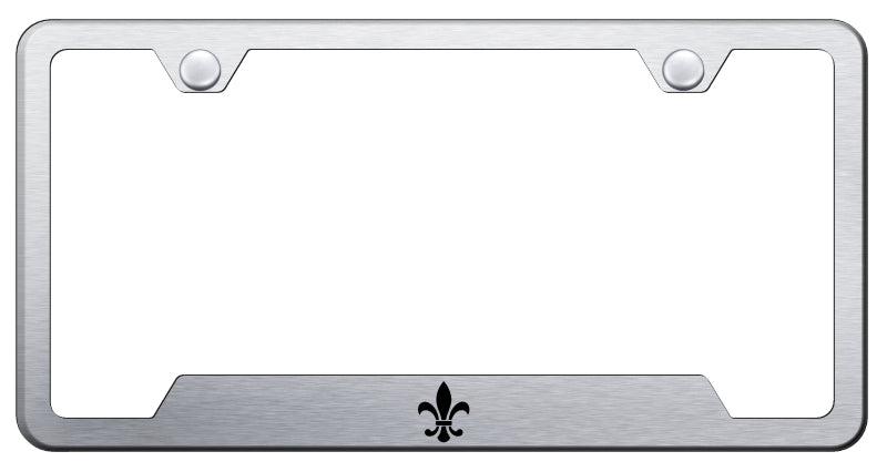 Fleur-De-Lis Cut-Out Frame - Laser Etched Brushed