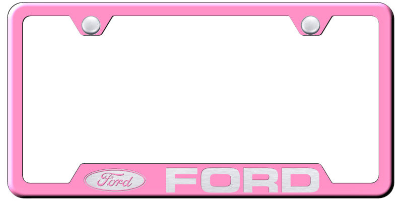 Ford Cut-Out Frame - Laser Etched Pink