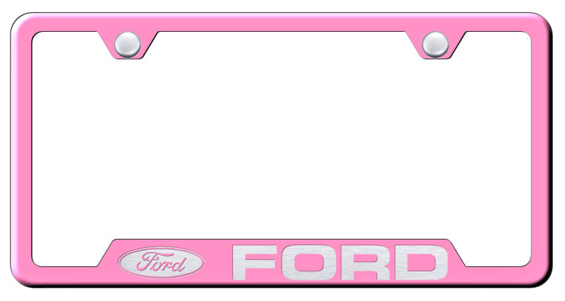 Ford Cut-Out Frame - Laser Etched Pink