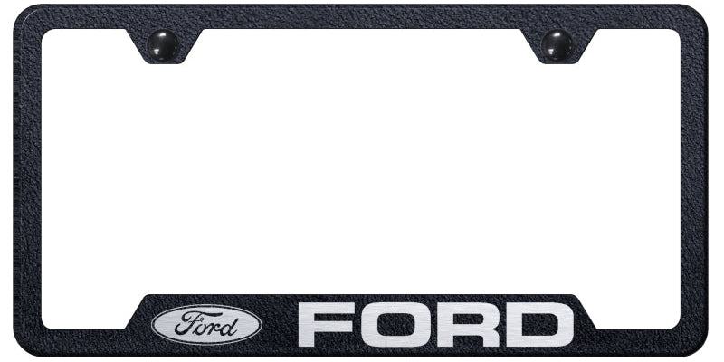 Ford Cut-Out Frame - Laser Etched Rugged Black