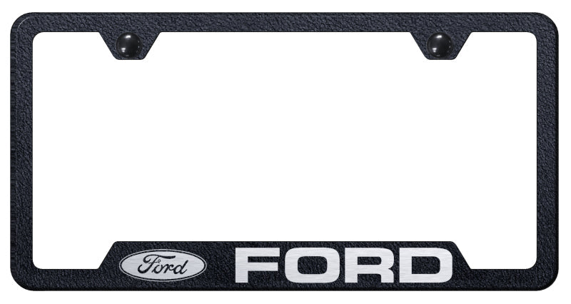 Ford Cut-Out Frame - Laser Etched Rugged Black