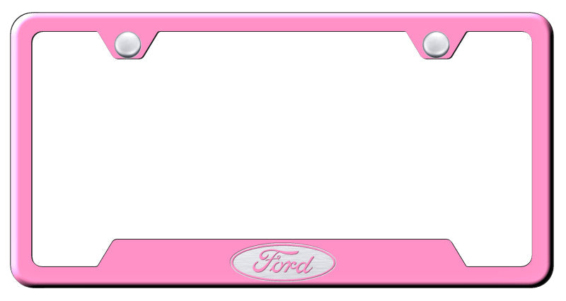 Ford (Logo Only) Cut-Out Frame - Laser Etched Pink