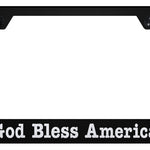 God Bless America Cut-Out Frame - Laser Etched Black