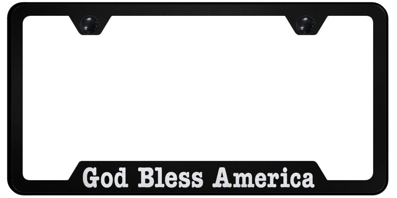 God Bless America Cut-Out Frame - Laser Etched Black