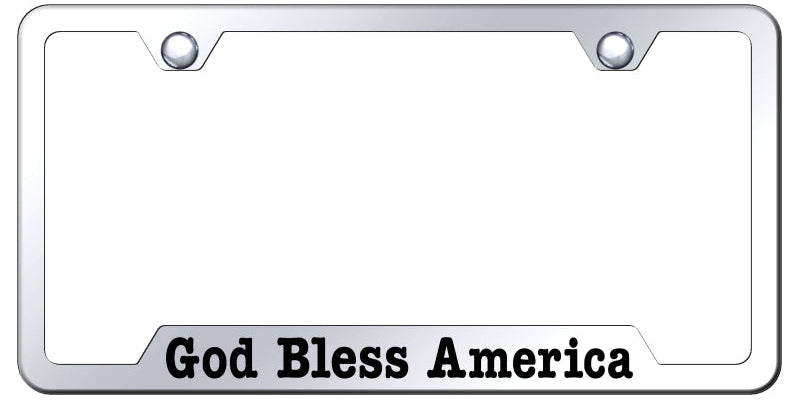 God Bless America Cut-Out Frame - Laser Etched Mirrored