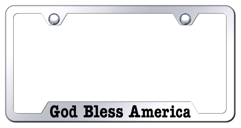 God Bless America Cut-Out Frame - Laser Etched Mirrored