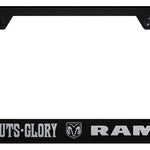 Guts - Glory - Ram Cut-Out Frame - Laser Etched Black