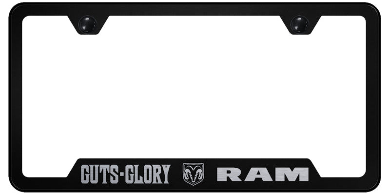 Guts - Glory - Ram Cut-Out Frame - Laser Etched Black