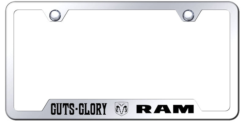 Guts - Glory - Ram Cut-Out Frame - Laser Etched Mirrored