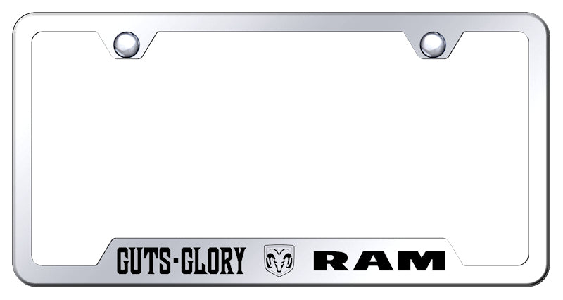 Guts - Glory - Ram Cut-Out Frame - Laser Etched Mirrored